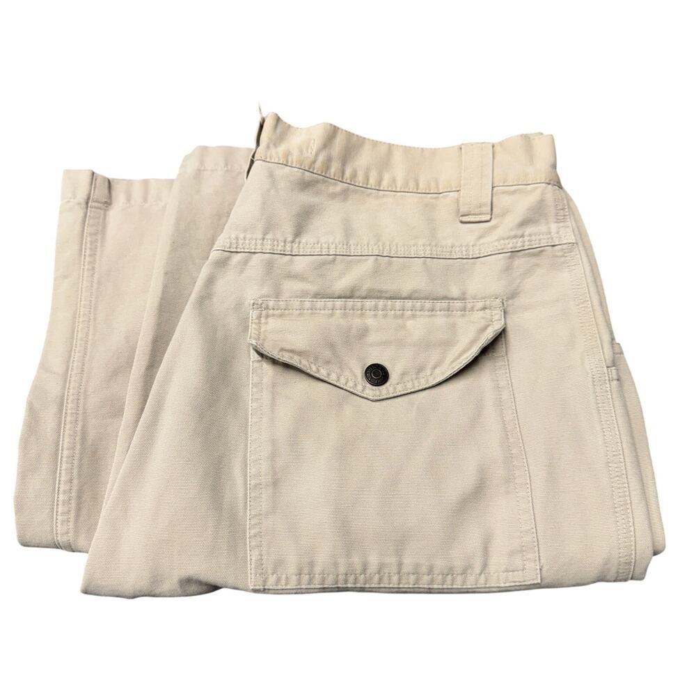 Vintage Nautica Cargo Pants Khaki Tan Mens 34 (34x31 ACTUAL) Coastal‎ Cotton